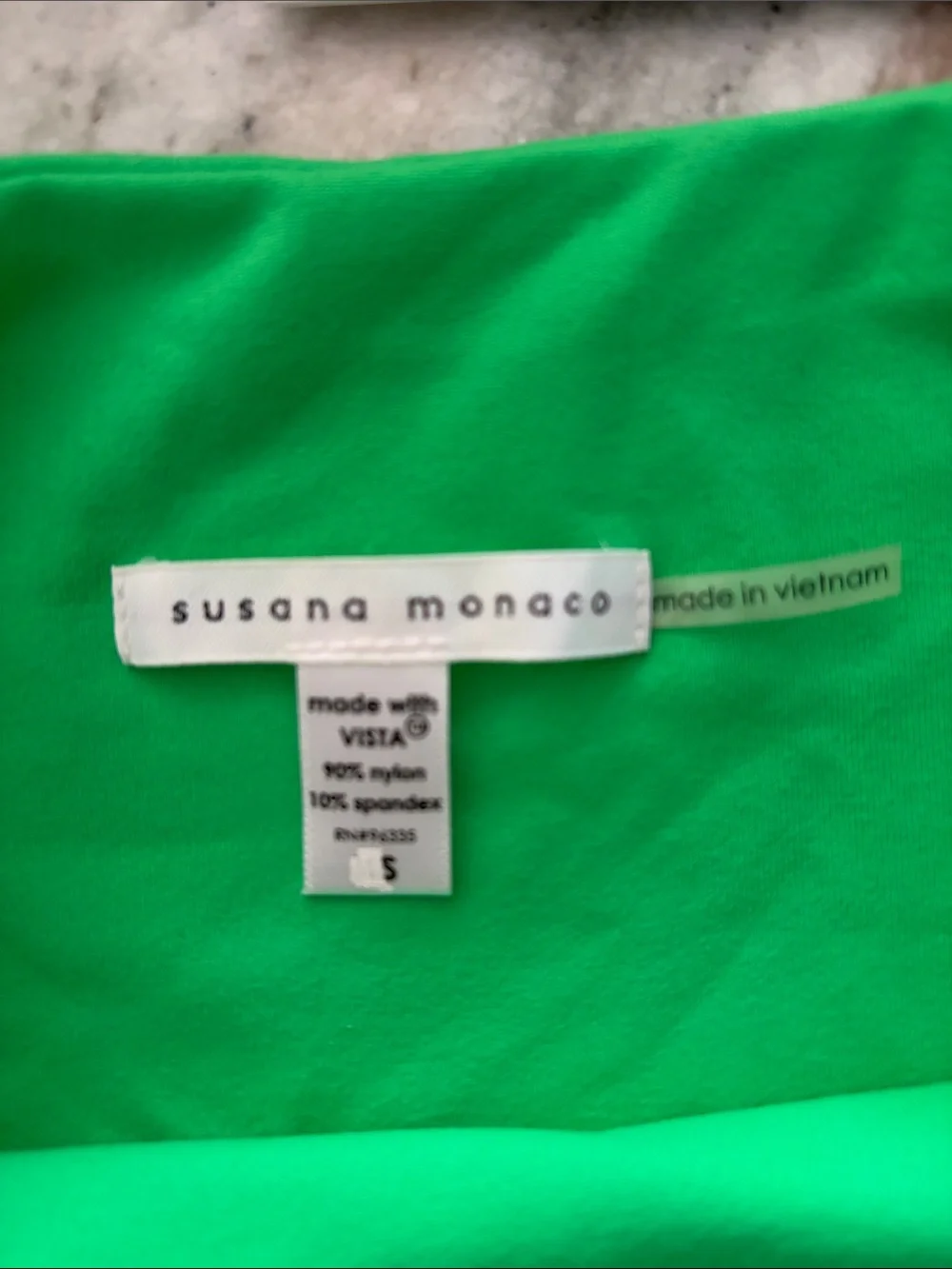 NWT Susana Monaco Green High-Waist Bikini Set with Knot Bandeau